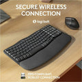 Logitech Wave Keys for Business Ergonomic Keyboard, Graphite, LOG920012058