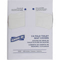Genuine Joe Quarter-Fold Toilet Seat Covers, White, 25 / Carton, GJO10153