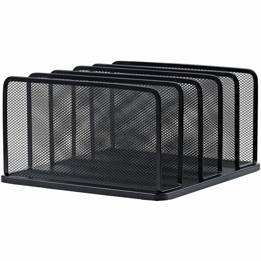 Lorell 5-Tier Letter Tray, Black, Steel Mesh, Sturdy, LLR95282