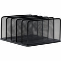 Lorell 5-Tier Letter Tray, Black, LLR95282