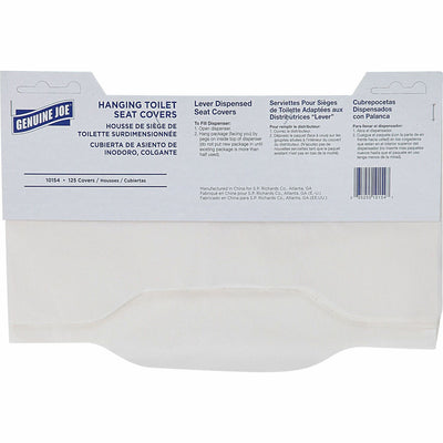 Genuine Joe Quarter-Fold Toilet Seat Covers, White, 24 / Carton, GJO10154