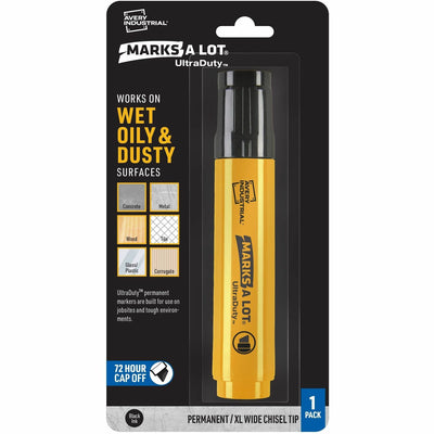 Avery Marks A Lot UltraDuty Markers, XL Wide Tip, 1 Black Marker (29865), 1 Pack, AVE29865