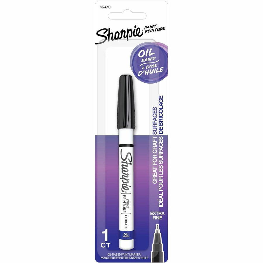 Sharpie Oil-Based Paint Markers, Black, Smear Resistant, 1 / Pack, SAN1874990