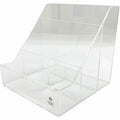 Business Source 4-Compartment Desktop Organizer, Clear, BSN11883