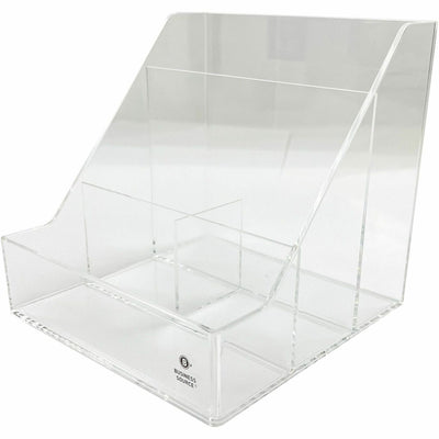 Business Source 4-Compartment Desktop Organizer, Clear, BSN11883