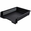 Business Source Stackable Letter Tray, Black, BSN42571