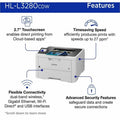Brother HL-L3280CDW Desktop Wireless Laser Printer - Color, BRTHLL3280CDW