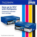 Brother Original Standard Yield Laser Toner Cartridge - Multi-pack - Black, Cyan, Magenta, Yellow - 4 / Pack, BRTTN2294PK
