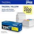 Brother Original High Yield Laser Toner Cartridge - Yellow -, BRTTN229XLY