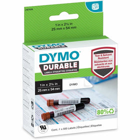 Newell Dymo LW Durable Labels, White, 500 / Roll, DYM2187918