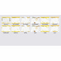 House of Doolittle Recycled Monthly Desk Pad Academic Calendar Honeycomb 22 x 17 Inches, Yellow, HOD1565