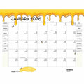 House of Doolittle Recycled Monthly Desk Pad Academic Calendar Honeycomb 22 x 17 Inches, Yellow, HOD1565