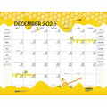 House of Doolittle Recycled Monthly Desk Pad Academic Calendar Honeycomb 22 x 17 Inches, Yellow, HOD1565