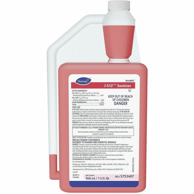 Diversey J-512 Sanitizer, Red, 6 / Carton, DVO5753407
