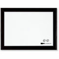 ACCO Quartet Home D&eacute;cor Magnetic Dry-Erase Board, 17" x 23", Ebony Frame, QRT79282