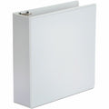 Universal Economy Round Ring View Binder, 3 Rings, 3" Capacity, 11 x 8.5, White, UNV20992