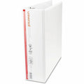 Universal Economy Round Ring View Binder, 3 Rings, 3" Capacity, 11 x 8.5, White, UNV20992
