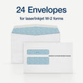 TOPS Adams W-2 Envelopes, White, 24 / Pack, TOP2219LSR