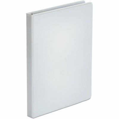 Universal Economy Round Ring View Binder, 3 Rings, 0.5" Capacity, 11 x 8.5, White, UNV20952