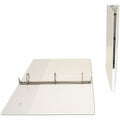 Universal Economy Round Ring View Binder, 3 Rings, 1.5" Capacity, 11 x 8.5, White, UNV20972