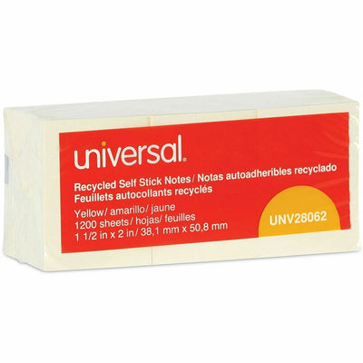 Universal Note Pad, Yellow, 12 / Pack, UNV28062