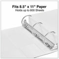 Universal Slant D-Ring View Binder, 3 Rings, 3" Capacity, 11 x 8.5, White, UNV20748