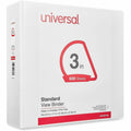 Universal Slant D-Ring View Binder, 3 Rings, 3" Capacity, 11 x 8.5, White, UNV20748