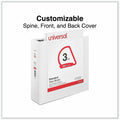 Universal Slant D-Ring View Binder, 3 Rings, 3" Capacity, 11 x 8.5, White, UNV20748