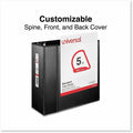 Universal Slant D-Ring View Binder, 3 Rings, 5" Capacity, 11 x 8.5, Black, UNV20998