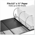 Universal Slant D-Ring View Binder, 3 Rings, 5" Capacity, 11 x 8.5, Black, UNV20998
