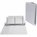 Universal Slant D-Ring View Binder, 3 Rings, 4" Capacity, 11 x 8.5, White, UNV20994