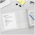 Universal Slant D-Ring View Binder, 3 Rings, 4" Capacity, 11 x 8.5, White, UNV20994