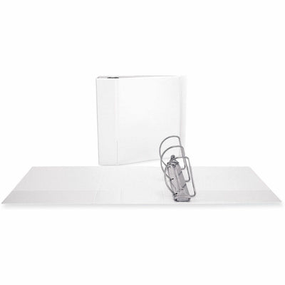 Universal Slant D-Ring View Binder, 3 Rings, 4" Capacity, 11 x 8.5, White, UNV20994