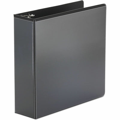 Universal Economy Round Ring View Binder, 3 Rings, 3" Capacity, 11 x 8.5, Black, UNV20991