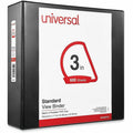 Universal Slant D-Ring View Binder, 3 Rings, 3" Capacity, 11 x 8.5, Black, UNV20747