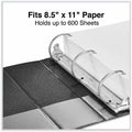 Universal Slant D-Ring View Binder, 3 Rings, 3" Capacity, 11 x 8.5, Black, UNV20747