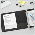 Universal Slant D-Ring View Binder, 3 Rings, 4" Capacity, 11 x 8.5, Black, UNV20995