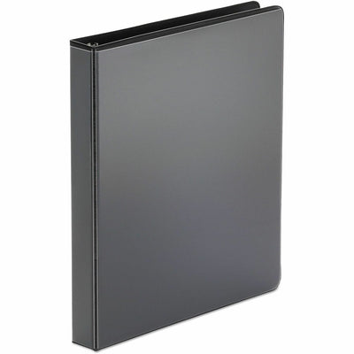 Universal Economy Round Ring View Binder, 3 Rings, 1" Capacity, 11 x 8.5, Black, UNV20961