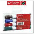 Universal Dry Erase Marker, 4 / Set, UNV43650