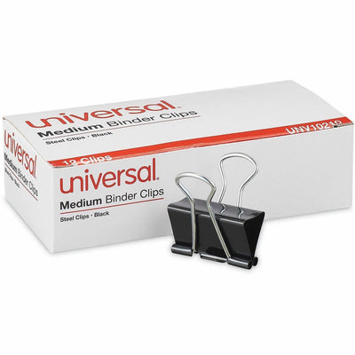 Universal Binder Clip, Silver, 12 / Box, UNV10210