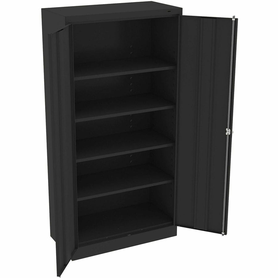 Tennsco Standard-size Storage Cabinet, 36" x 72", Black, Steel, Key Lock, TNN7218BLK
