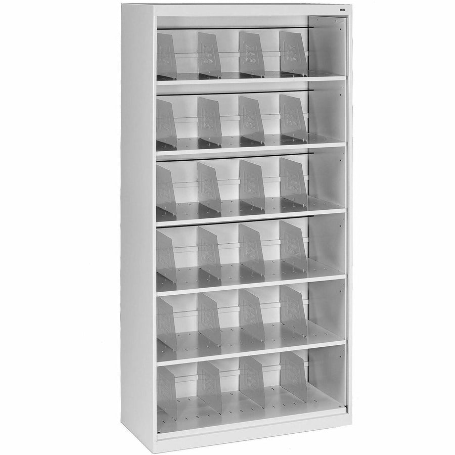 Tennsco Fixed File Shelf, 36" x 72.2", Light Gray, Metal, Durable, TNNFS360LGY