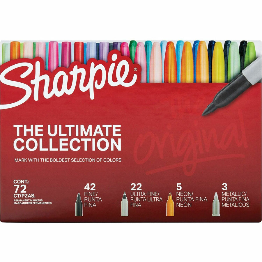 Sharpie Ultimate Permanent Marker, Assorted, Smudge Resistant, 72 / Box, SAN2199816