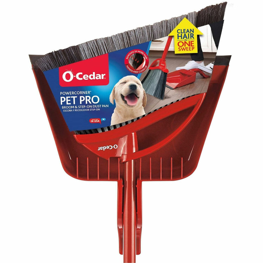 O-Cedar PowerCorner Pet Pro Broom, Gray, FHP168020