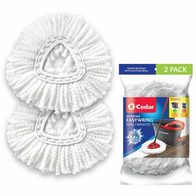 Freudenberg Household Products LP O-Cedar EasyWring Spin Mop Refill, White, 2 / Pack, FHP172385