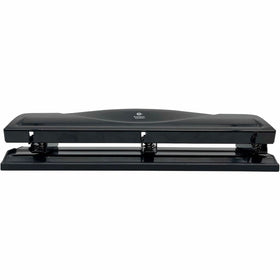 Business Source Nonadjustable 3-Hole Punch, Black, BSN65655