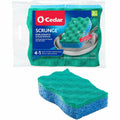 Freudenberg Household Products LP O-Cedar Scrunge Non-Scratch Scrub Sponge, Green, 2 / Pack, FHP169431