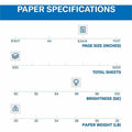 International Paper Company Hammermill Fore Multi-Purpose 20 lb. Paper, White, 8 1/2" x 14", 10 / Carton, HAM103291CT