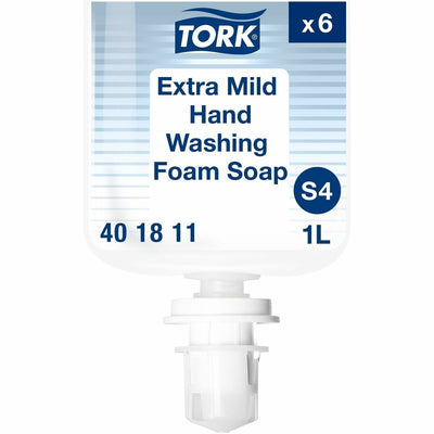 Essity Hygiene and Health AB TORK Extra Mild Hand Washing Foam Soap, Clear, 6 / Carton, TRK401811