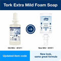 Essity Hygiene and Health AB TORK Extra Mild Hand Washing Foam Soap, Clear, 6 / Carton, TRK401811